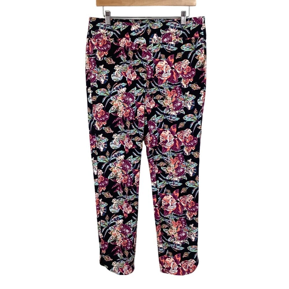 Soft Surroundings‎ Floral Print Stretch Pants High-Rise Size Medium